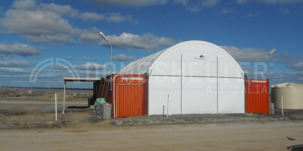 container dome shelter gold fields mine