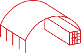 Simplified logo of our DomeShelter schematics.