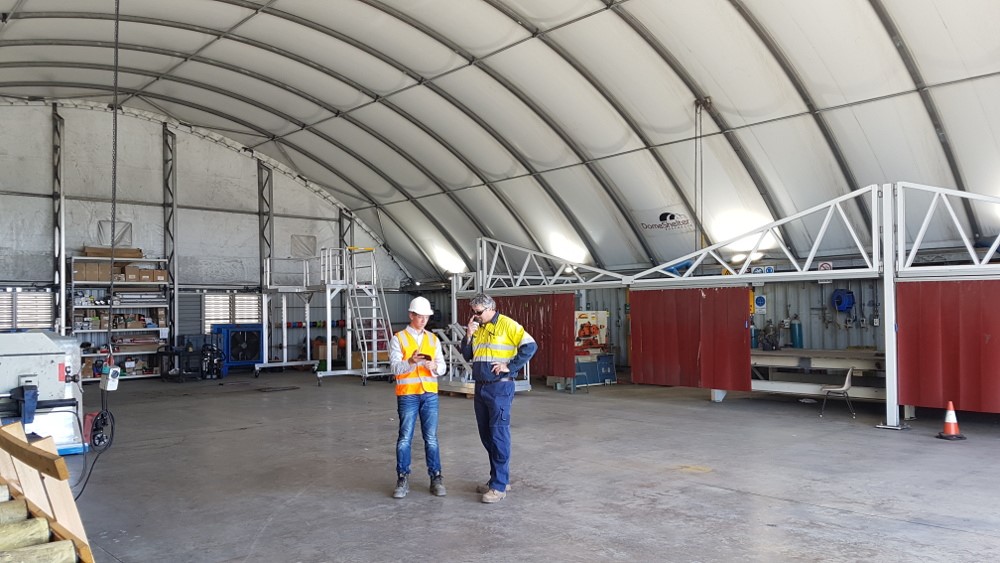 fabric structure for workshops