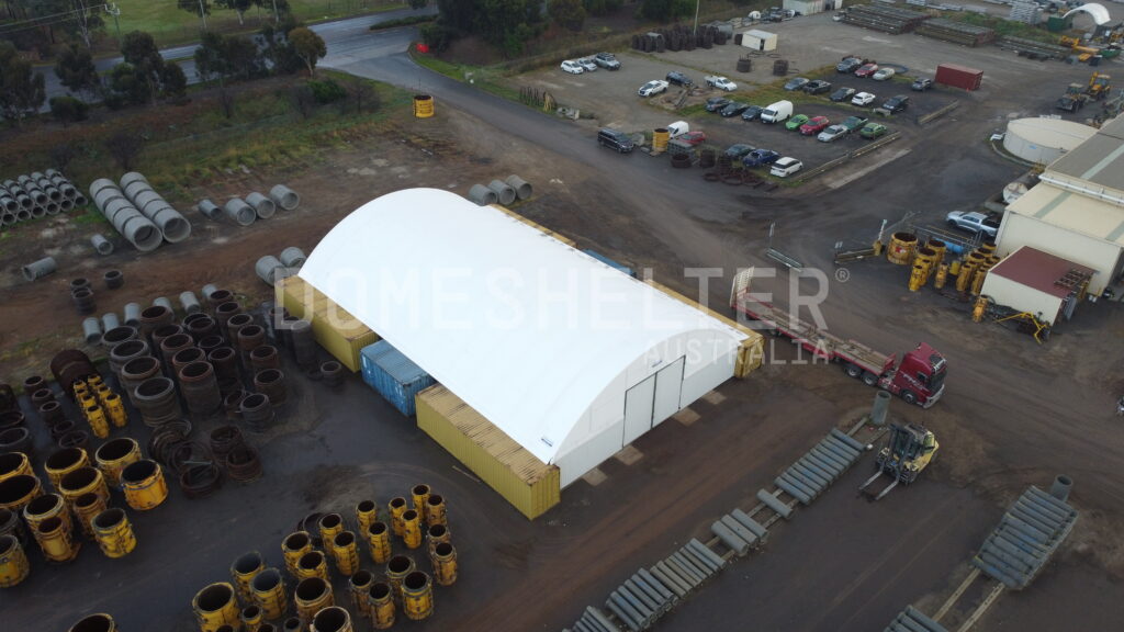 DomeShelter™ Container Mounted Fabric Structure