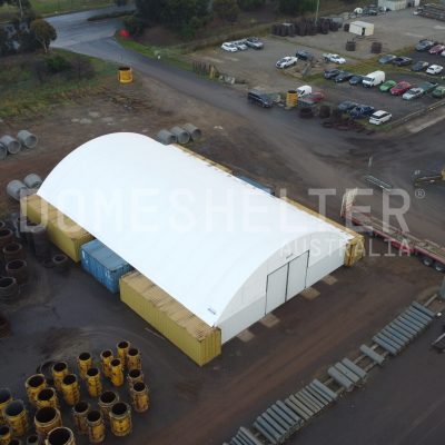 DomeShelter™ Container Mounted Fabric Structure