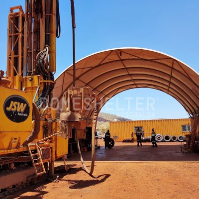 DomeShelter™ Container Mounted model at Drilling Workshop in Pilbara