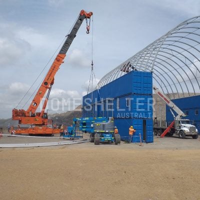container shelter installation - DomeShelter