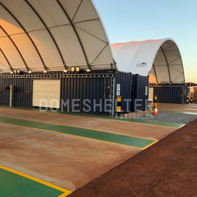 DomeShelter™ Container Mounted model for Karratha Building