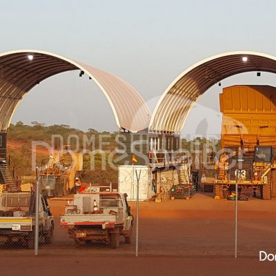 DomeShelter™ Container Mounted model at Mining Workshop in Burkina Faso - West Africa
