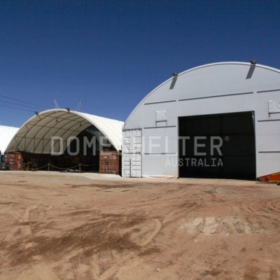 DomeShelter™ Container Mounted model for Orionstone used as Warehouse.