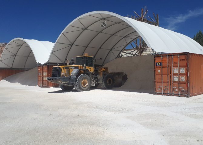 Common uses such as storing sand and gravel.