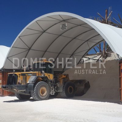 DomeShelter to store building materials.