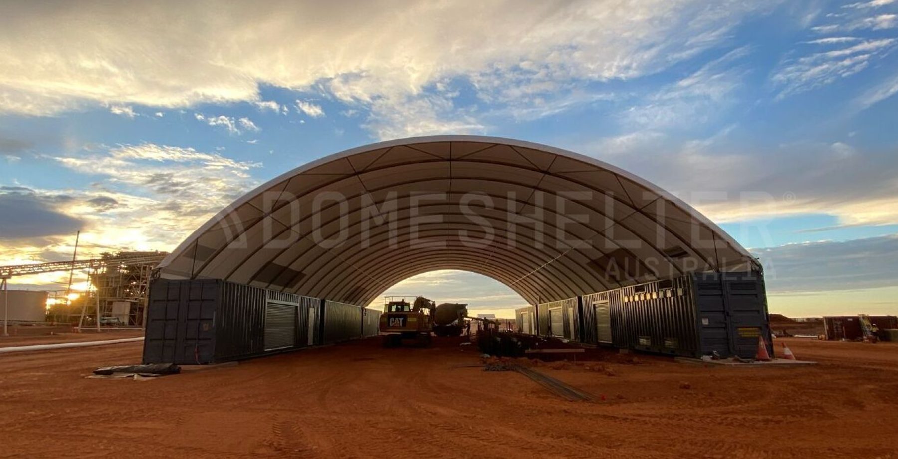mine site rehabilitation dome shelter