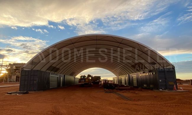 mine site rehabilitation dome shelter