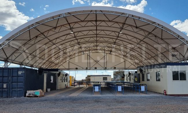 abra base metals core testing facility fabric structure