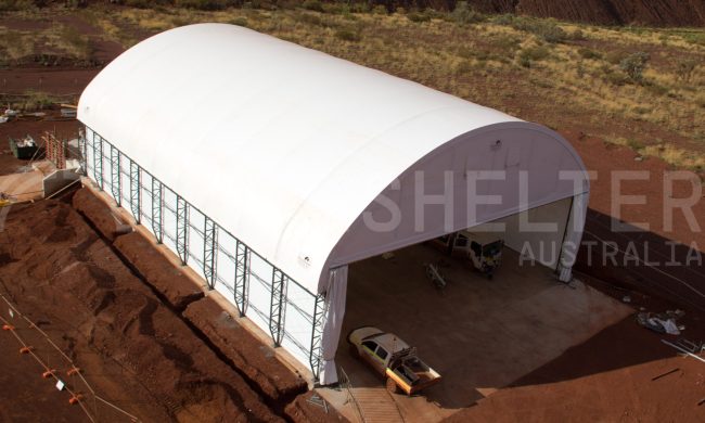 dome shelter truss fabric structure ammonium nitrate storage