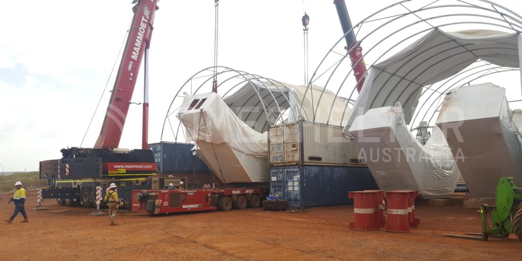 citic pacific mining karratha dome shelters