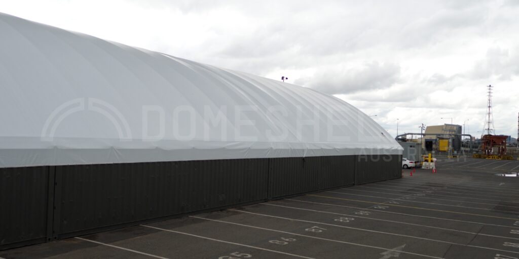 fabric container shelter warehouse domeshelter australia