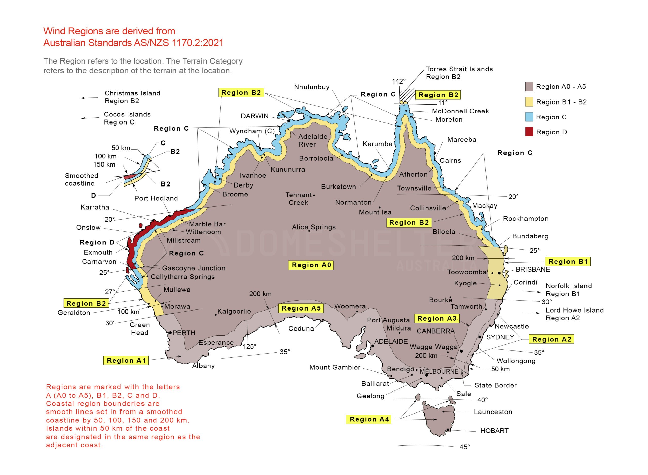 Australian Wind Code AS1170 map