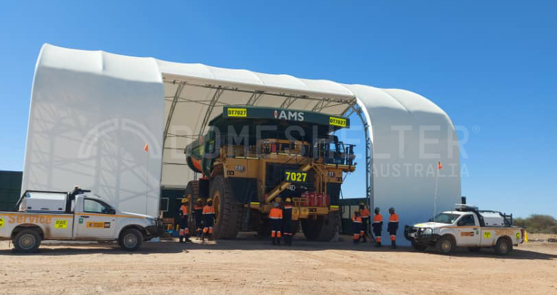 Fabric Tyre Bay Shelter AMS Motheo