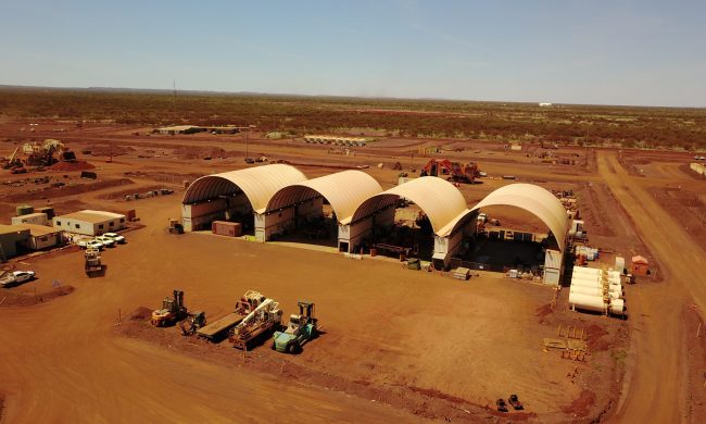 Shipping Container Shelters on a Mine Site in the Pilbara