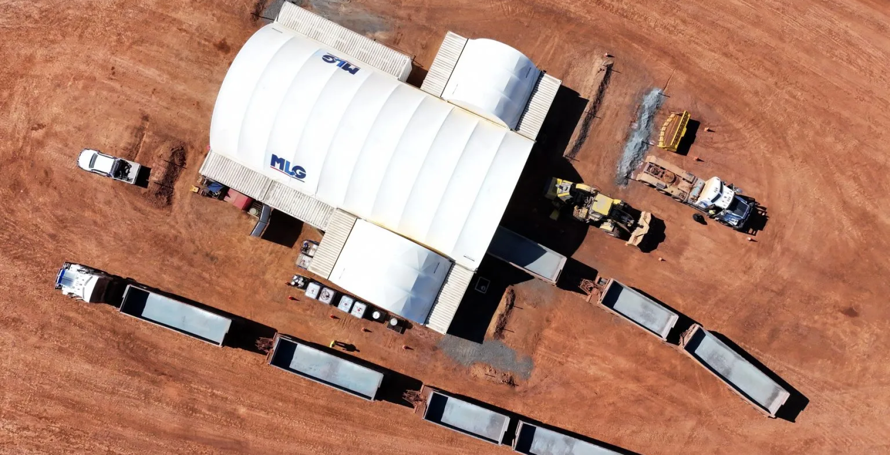 Birds eye view of a Shipping Container Shelter