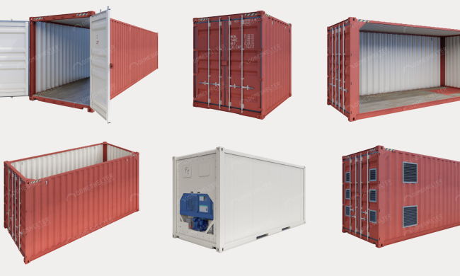 6 types of the Shipping Container component of the Container Shelter